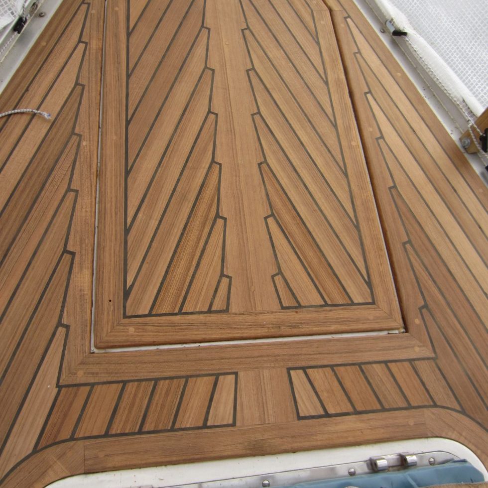 New teak Deck on GRP yacht